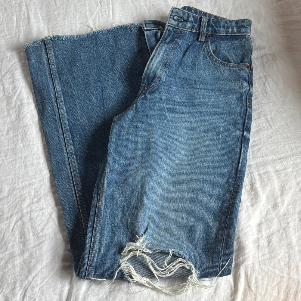 Zara Classic Blue Straight Leg Jeans